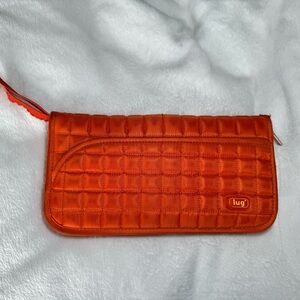 Lug Quilted Orange Wristlet